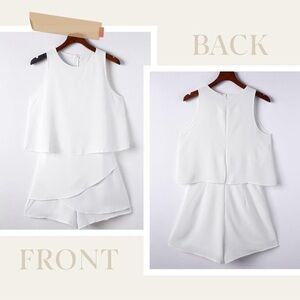 Elegant White Sleeveless Jumpsuit